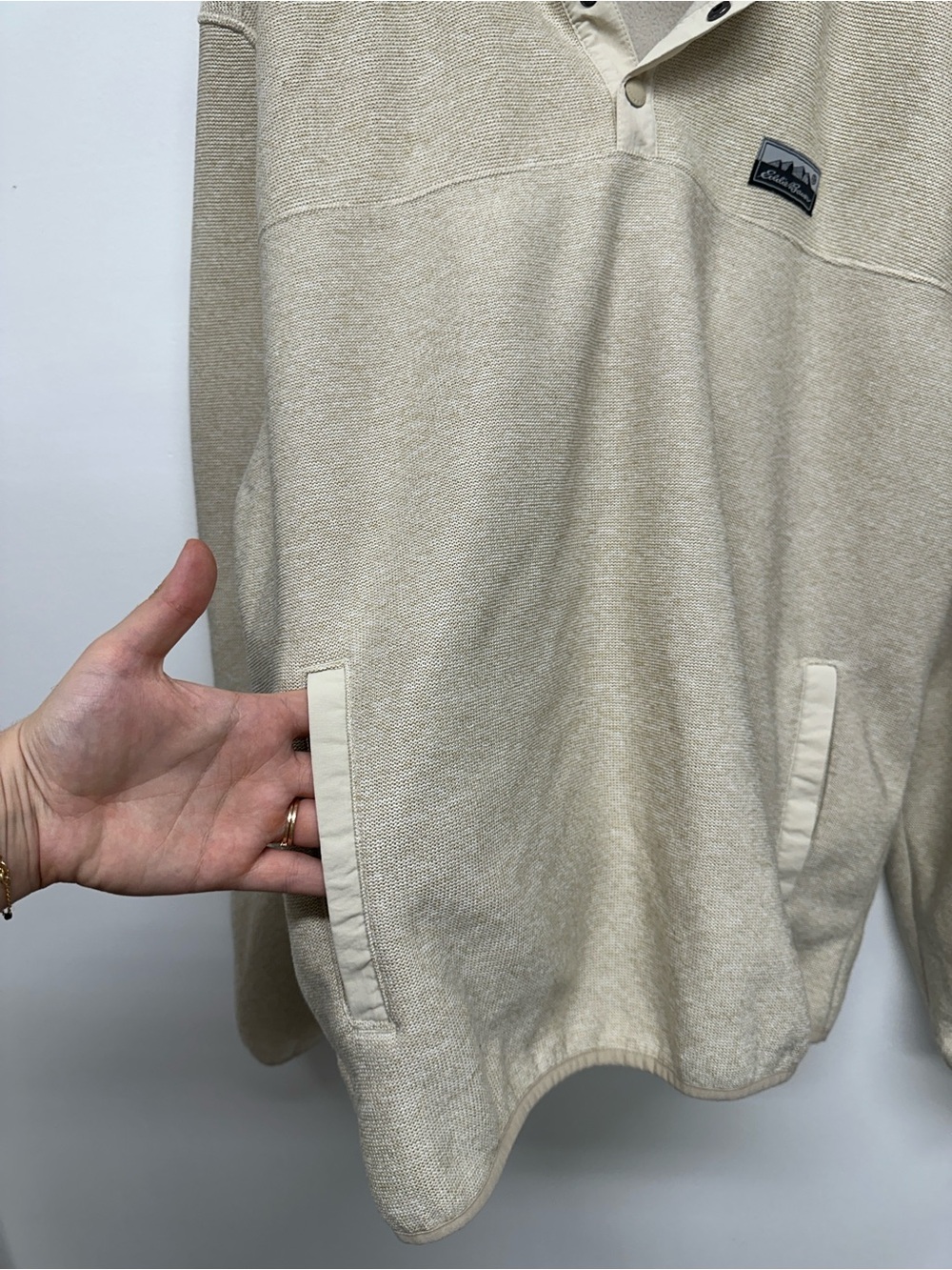 Eddie Bauer Men's Sweater Fleece - Cream - Large - Picture 8 of 11